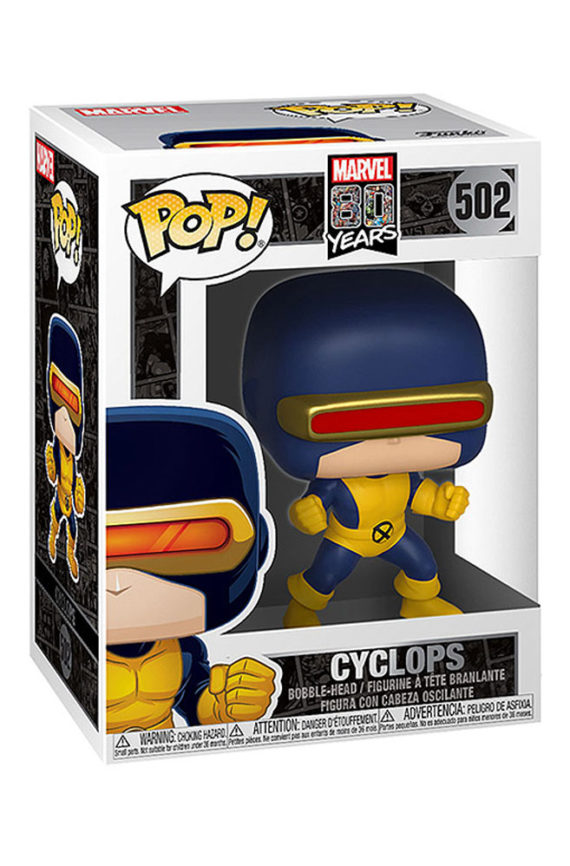 Marvel 80th Anniversary First Appearance Pop Vinyl Figure Cyclops Box