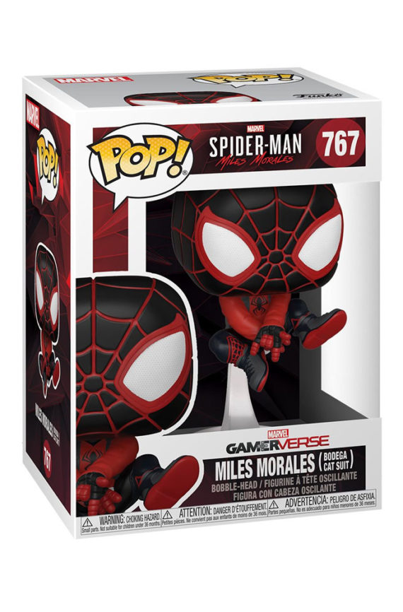 Marvel’s Spider-Man Miles Morales Pop! Vinyl Figure Miles Morales Bodega Cat Suit Box