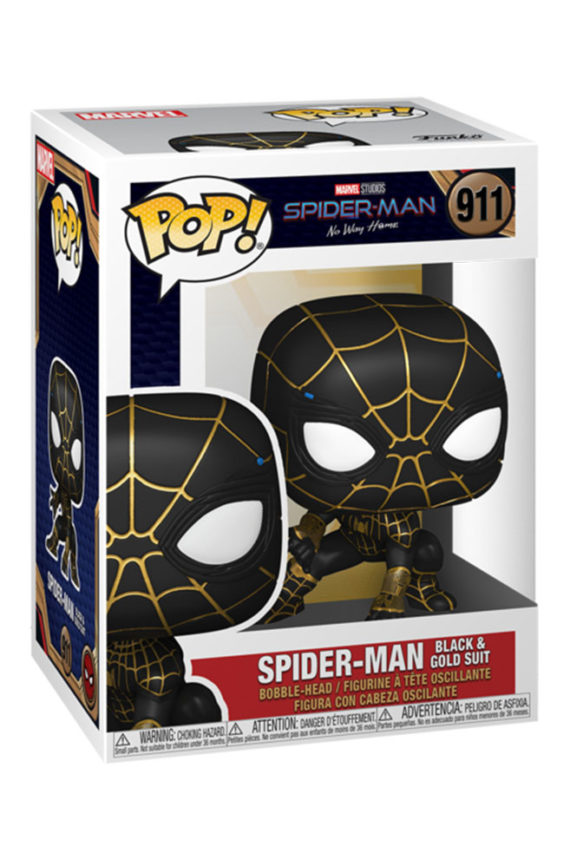 Spider-Man No Way Home Pop Vinyl Figure Spider-Man (Black & Gold Suit) Box