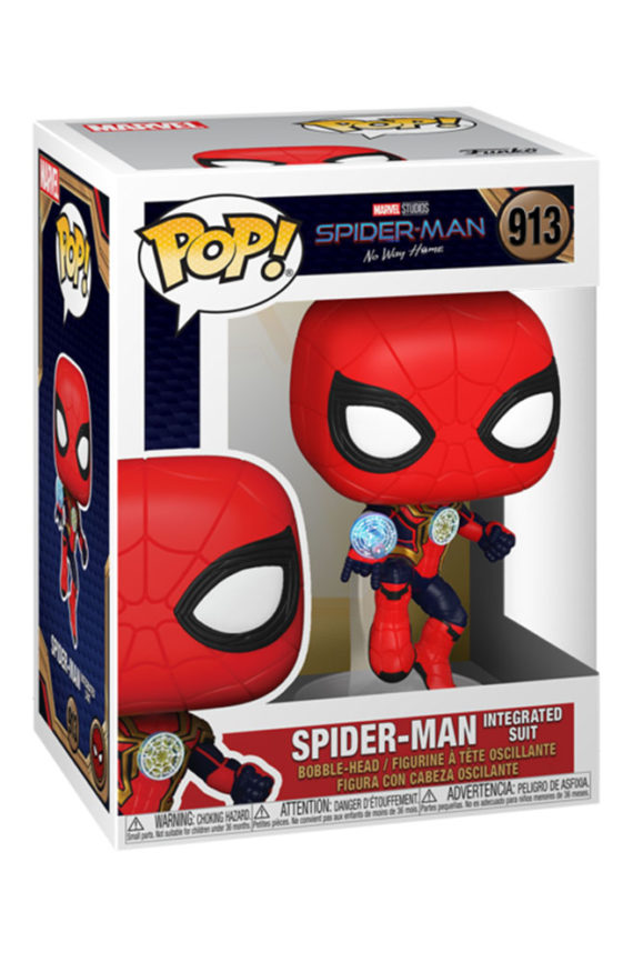 Spider-Man No Way Home Pop Vinyl Figure Spider-Man Intergrated Suit Box