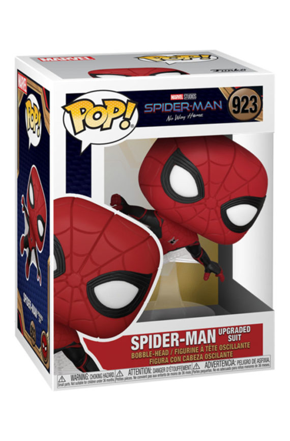 Spider-Man No Way Home Pop Vinyl Figure Spider-Man Upgraded Suit Box