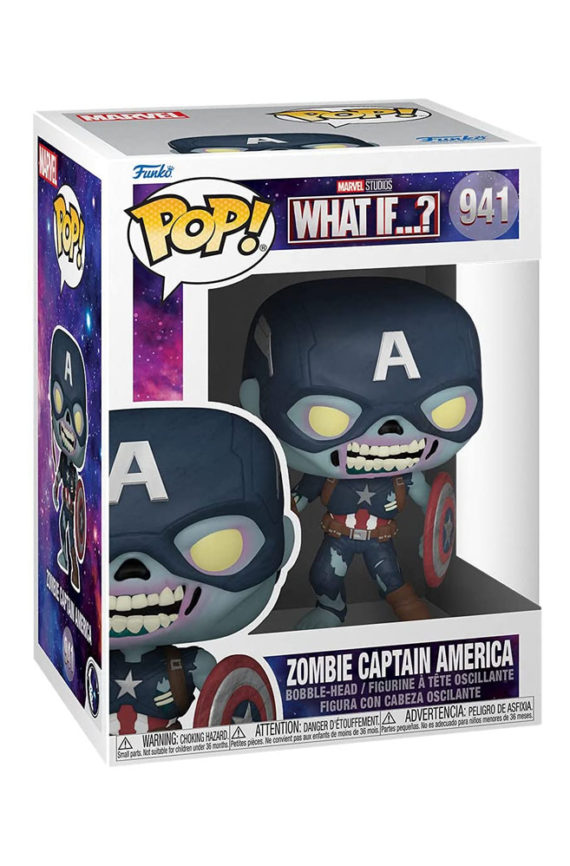 Marvel What If Pop Vinyl Figure Zombie Captain America Box