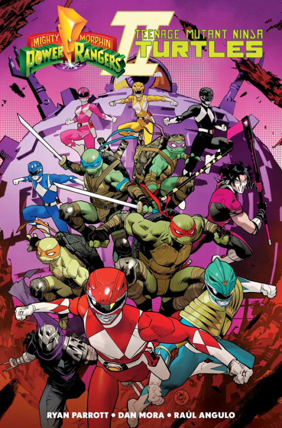 mighty morphin power rangers tmnt 2 cover